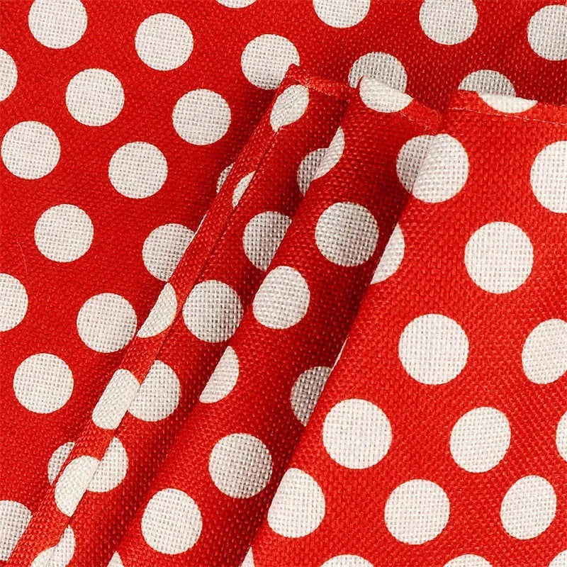 Christmas Red White Polka Dot Tree Skirt - Bellarte Enchanté Christmas Red White Polka Dot Tree Skirt